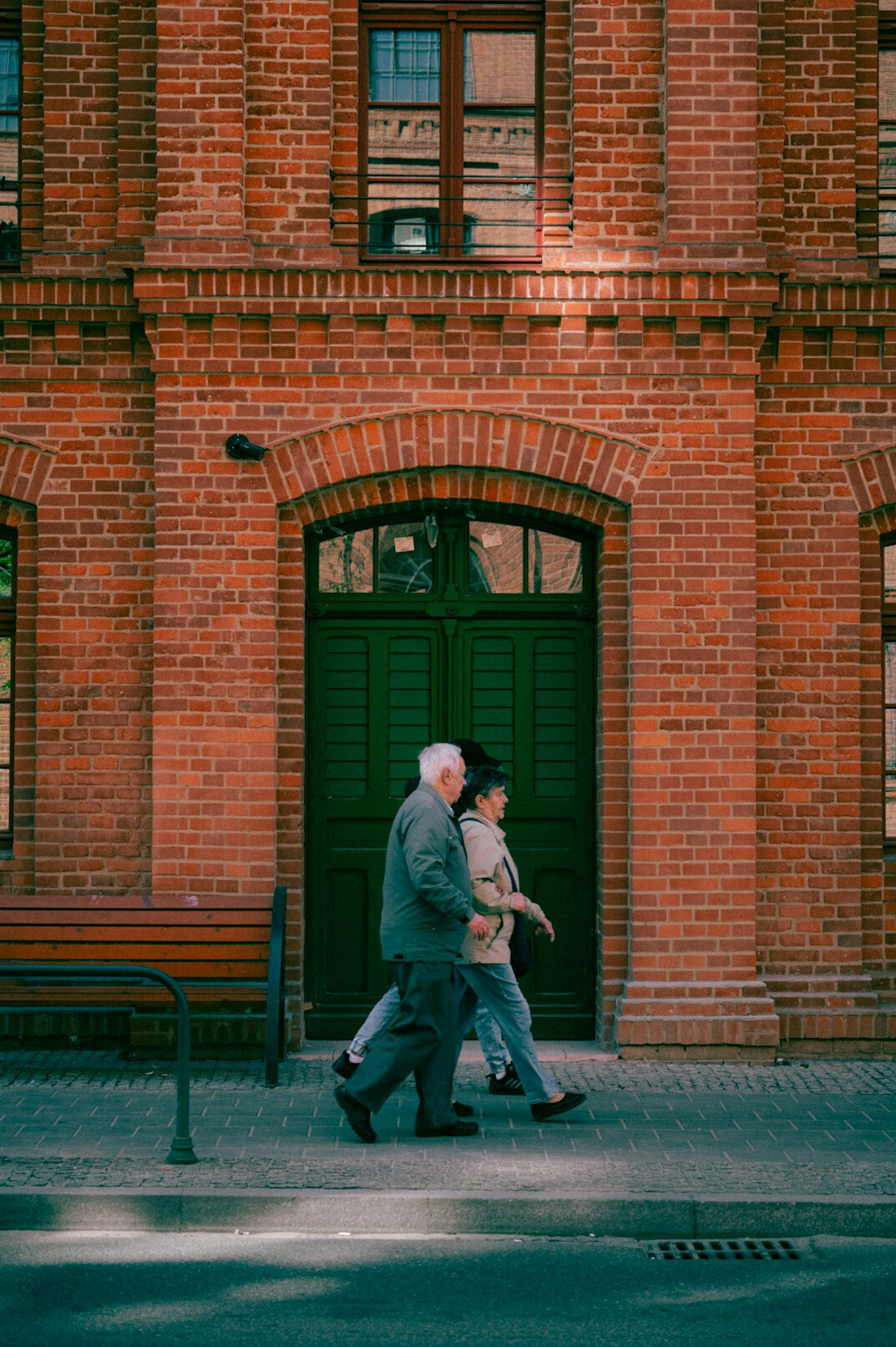 senior couple walking